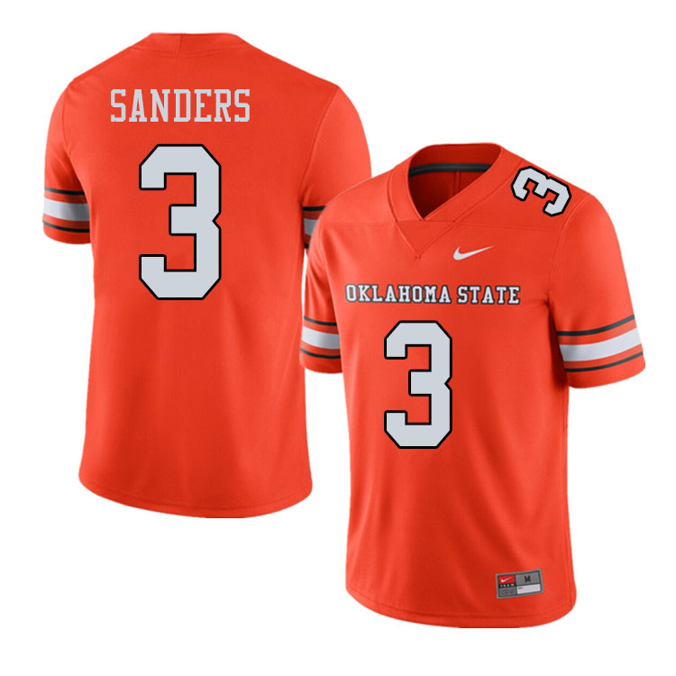 Men #3 Spencer Sanders Oklahoma State Cowboys College Football Jerseys Sale-Alternate Orange - Click Image to Close